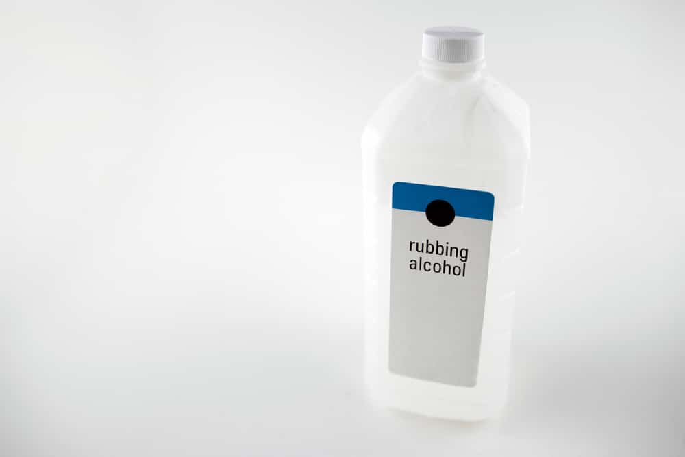 A bottle of rubbing alcohol.