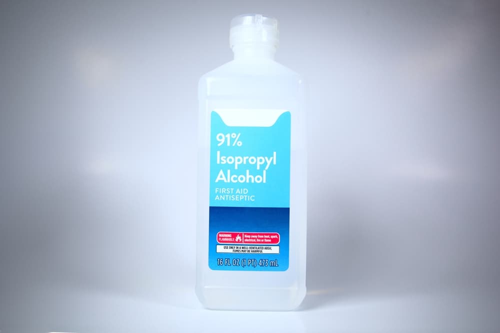A bottle of isopropyl alcohol.